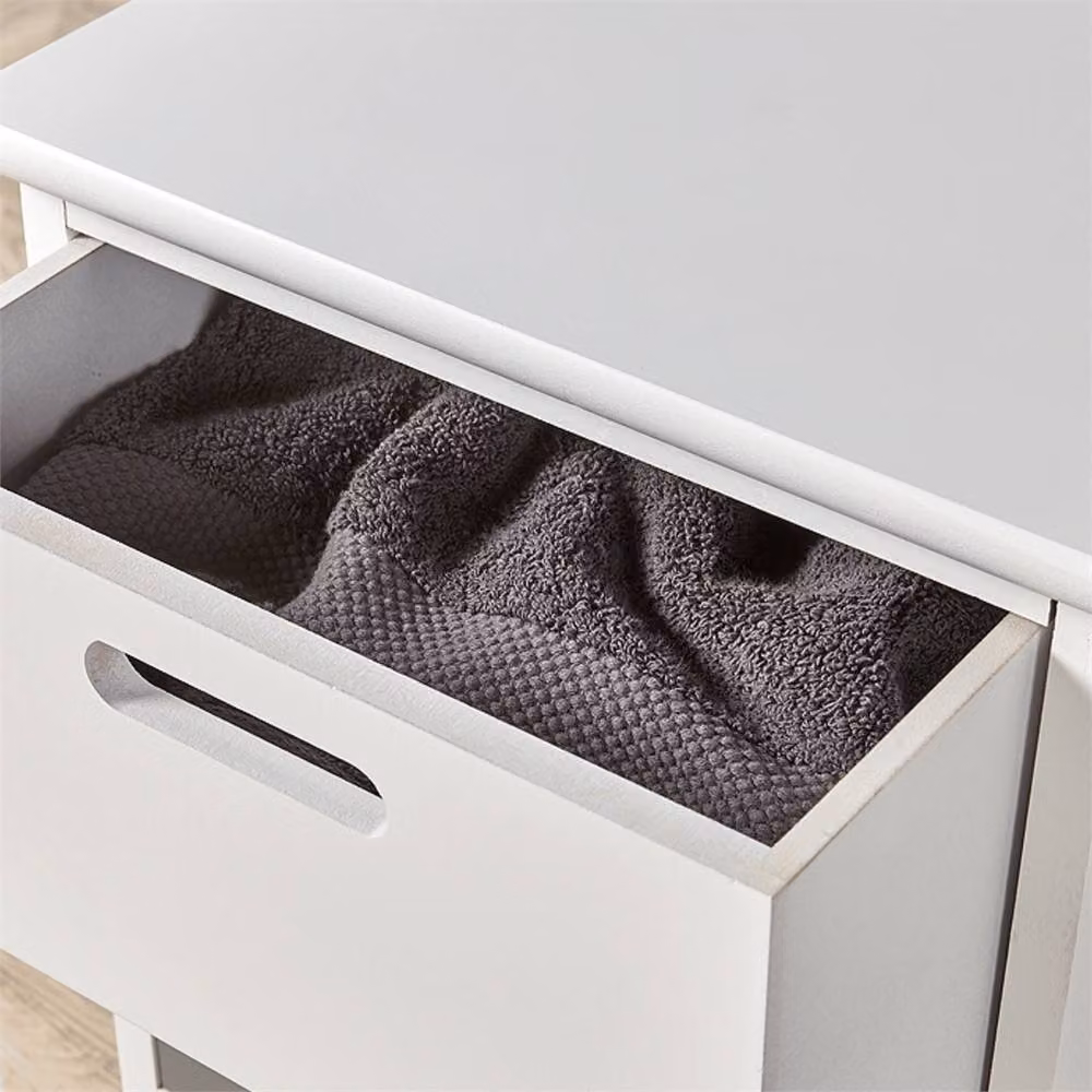 Nordara White 5 Drawer Wooden Chest of Drawers Hallway Storage Organiser W: 110 cm, D: 15 cm – 4
