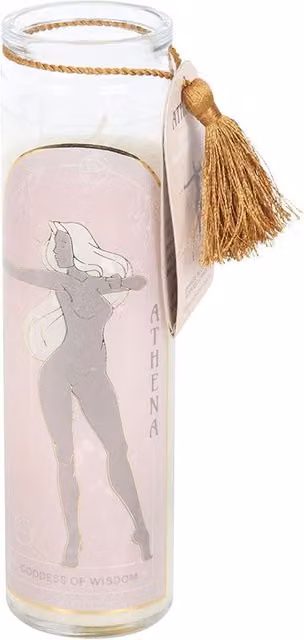 Something Different Athena Clear Quartz Tube Pillar Candle in White