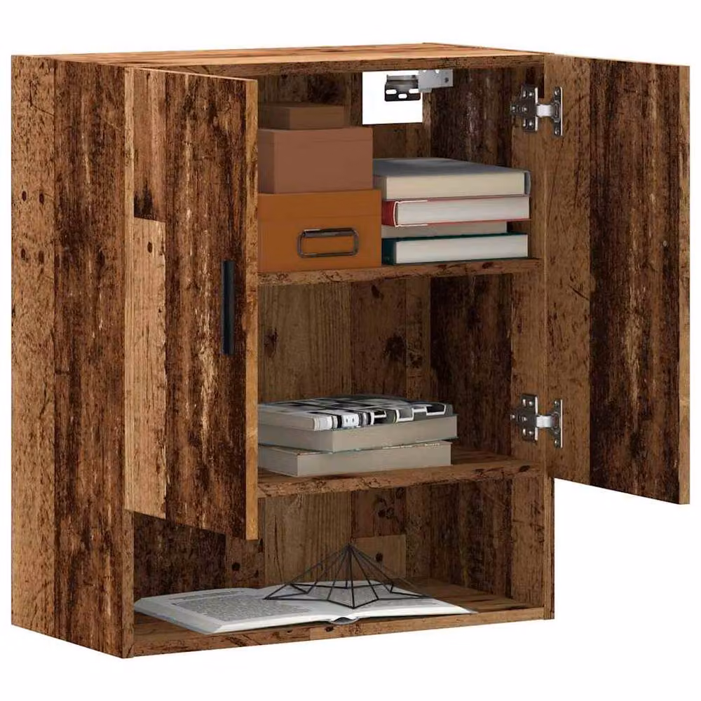 Berkfield Home Wall Cabinet in Old Wood Brown, W/D/H: 60 x 31 x 70 cm – 2