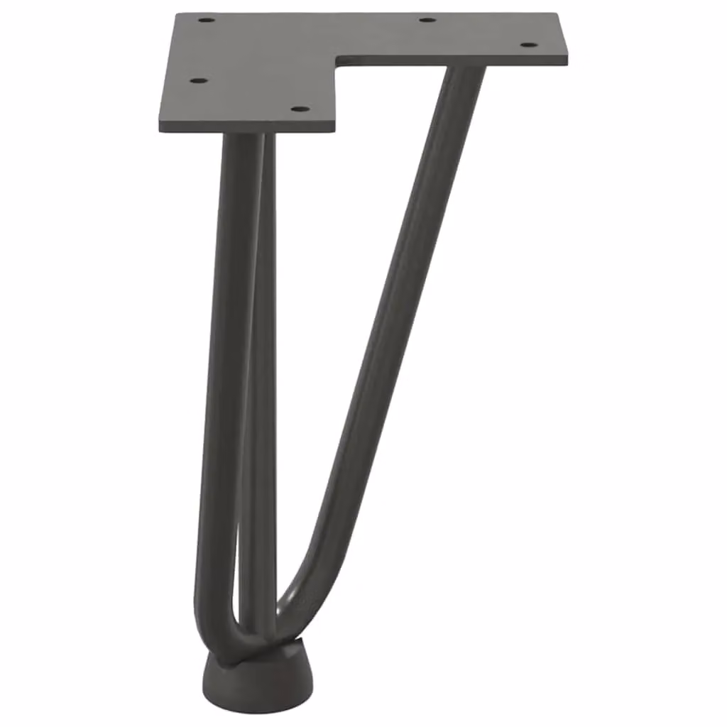 Berkfield Home Hairpin Table Legs, 4 Pieces, Anthracite Black Solid Steel, Height: 20 cm – 2