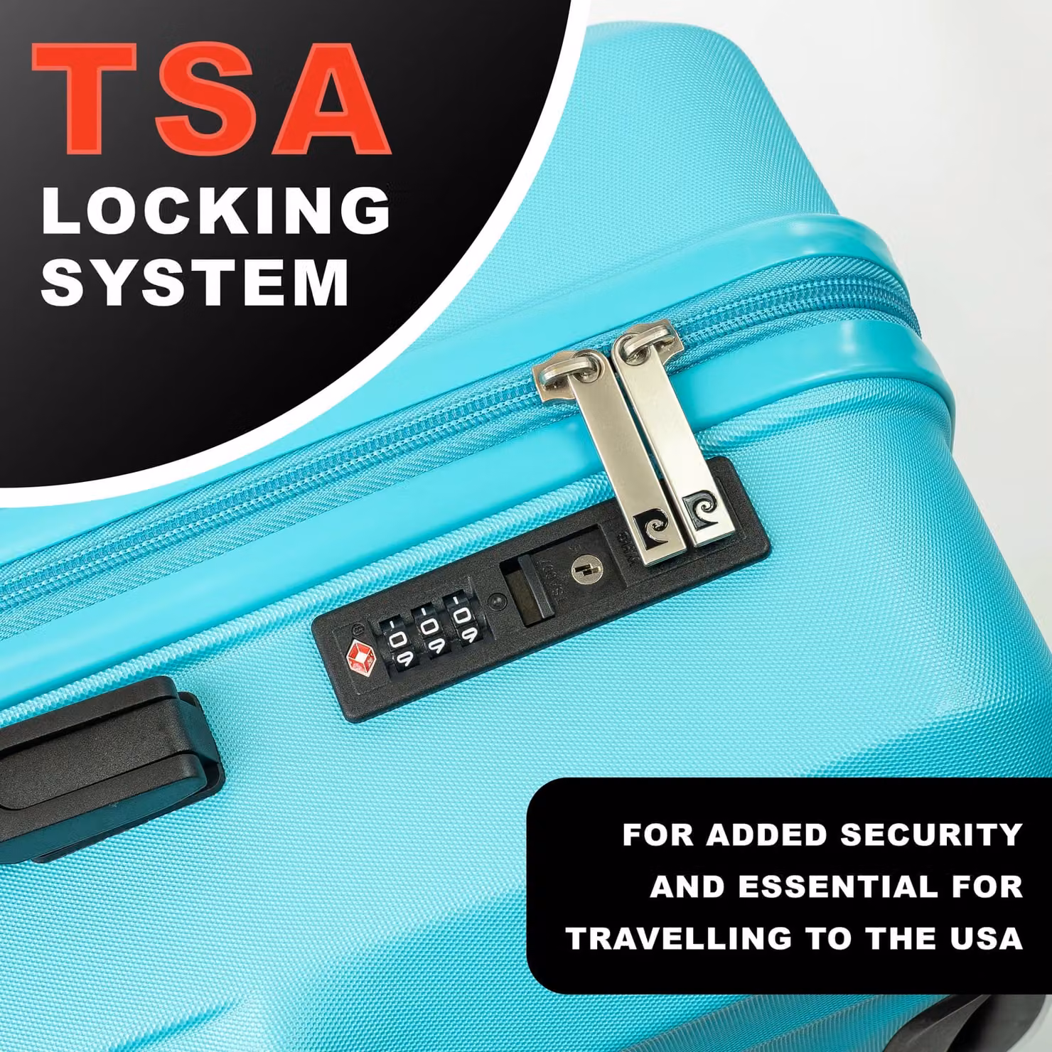 Pierre Cardin Soleil 3-Piece Hard Sided Wheeled Suitcase Set with TSA Locks in Teal – 5
