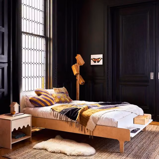 Oeuf NYC River Full Bed in White and Birch – 1