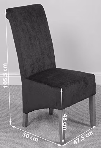 Thats Furniture Oslo Oak Square Dining Table and 4 Black Upholstered Chairs Set, W/D/H: 90 x 90 x 77 cm – 3