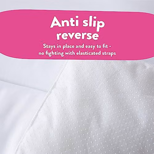 Slumberdown Sleep Soundly Soft Hollow Fibre Mattress Topper in White, W/D/H: 90 x 190 cm – 3