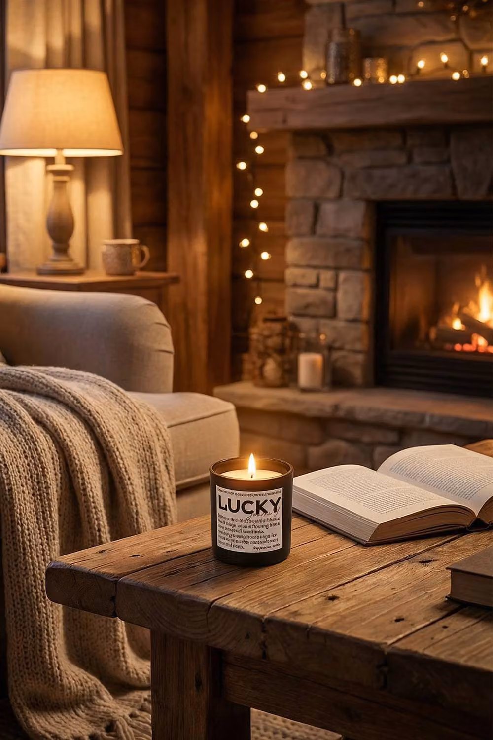 Living and Home Vintage Multicolour Soy Wax Scented Candle in Black Glass Cup with Wooden Lid – 3