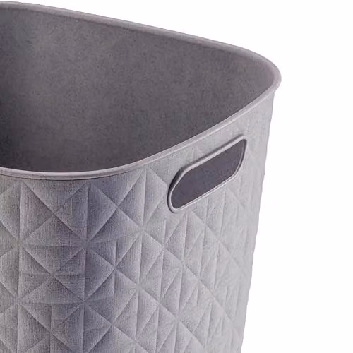 Curver Softex Cube 15L Storage Basket in Taupe and Grey Plastic with Handles – 3