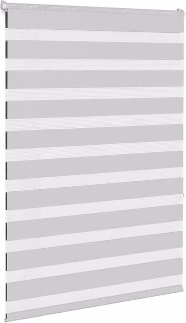 Berkfield Home Elegant Zebra Blind in Light Grey, W: 95 cm, H: 150 cm