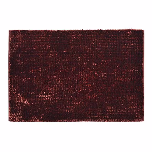 Bobli Super Soft Chenille Bobble Bath Mat in Red, W: 50 cm, D: 80 cm, Non-Slip and Quick-Drying – 1