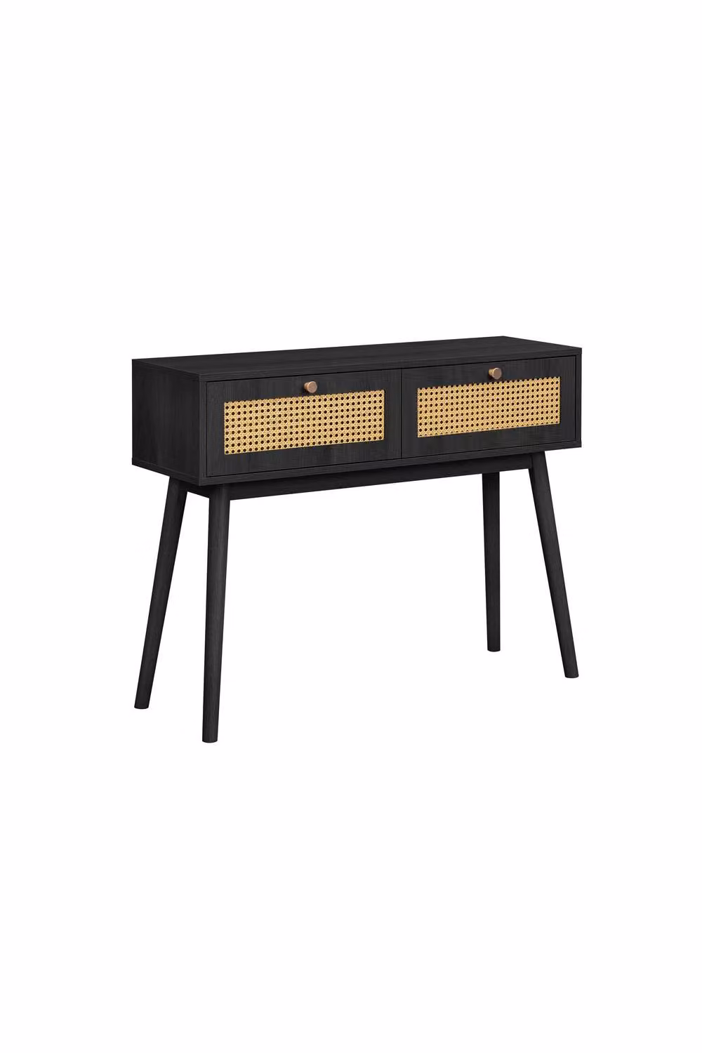 Birlea Croxley Black Rattan Console Table – 3