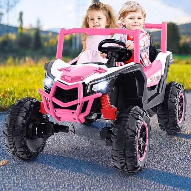 Costway Kids Electric Ride on UTV Car, Pink