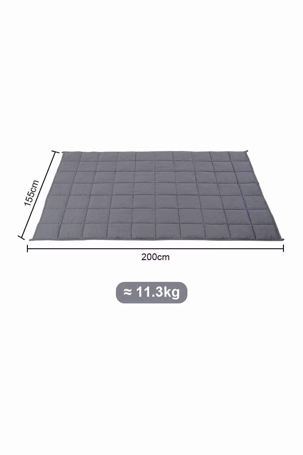 Living and Home Grey Weighted Blanket for Adults, W: 155 cm, L: 200 cm, 11.3 kg – 5