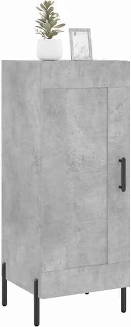 Berkfield Home Industrial Sideboard in Concrete Grey, W/D/H: 34.5 x 34 x 90 cm – 1