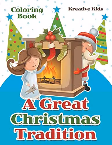 Kreative Kids A Great Christmas Tradition Colouring Book for Children, Multicolour, W: 27.94 cm, H: 27.94 cm, D: 0.61 cm