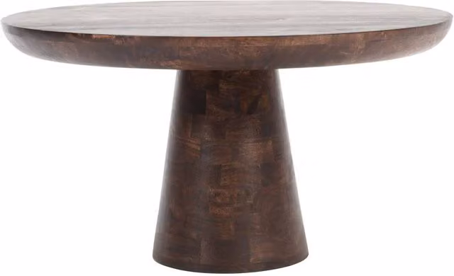 IH Design Round Mango Wood Coffee Table in Brown, Diameter: 80 cm, Height: 45 cm