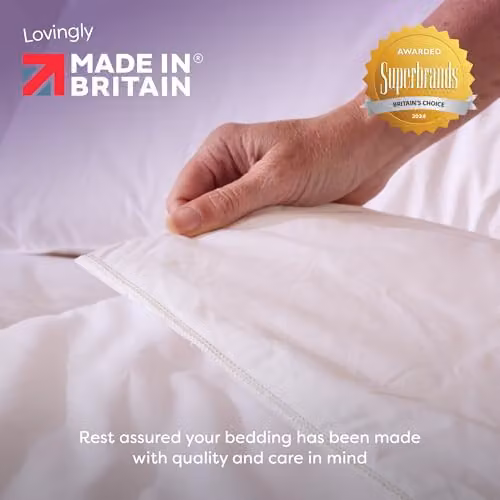 Slumberdown British Wool Single Duvet, 13 Tog, White, W: 135 cm, L: 200 cm – 7