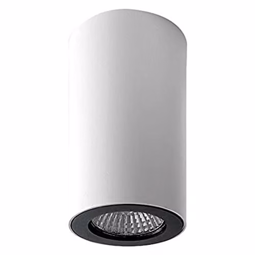 Leds C4 Pipe Industrial Cylinder Surface Mounted Downlight GU10, White or Black