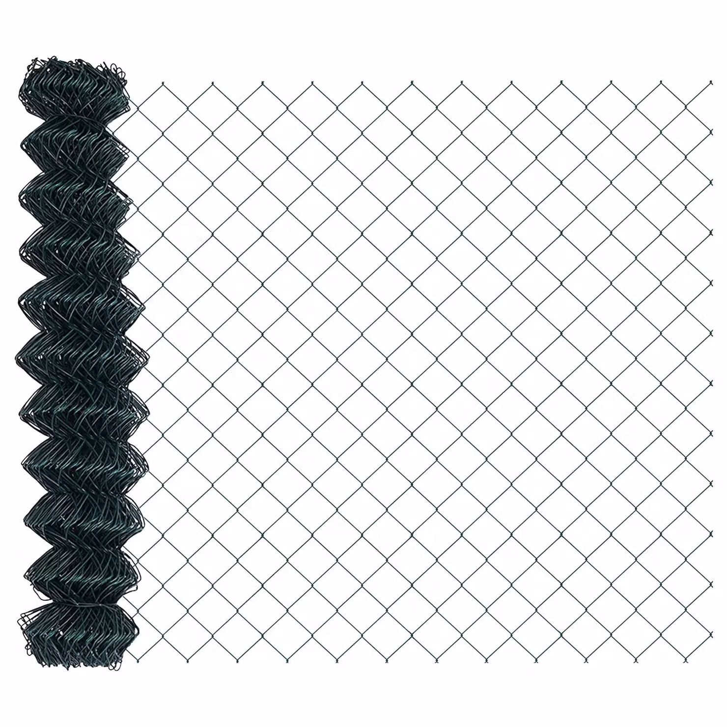 Berkfield Home Green Steel Chain Link Fence with 22 U-Profile Posts, H: 1.2 m x W: 25 m – 2