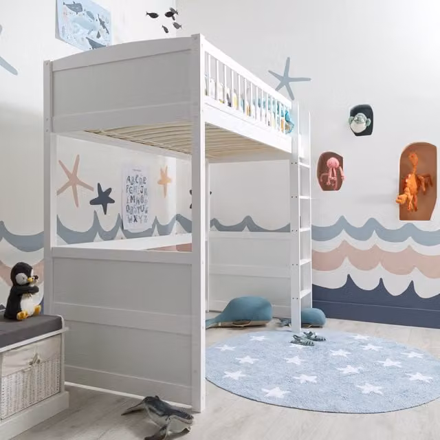 Noa and Nani Lottie Highsleeper Single Bed in White