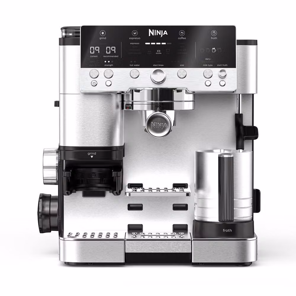 Ninja Luxe Café 2 in 1 Mini Espresso Machine ES301UK in Black with Integrated Scale and Steam Wand – 3