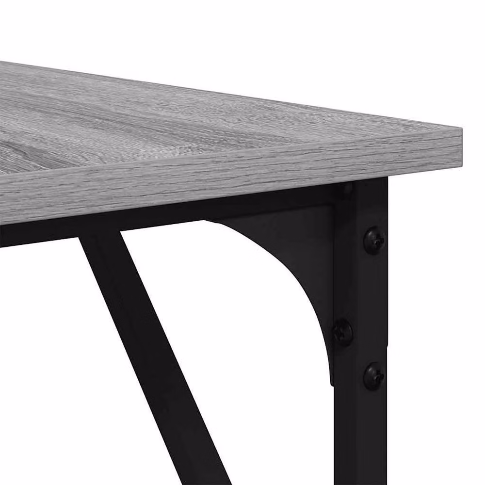 Berkfield Home Grey Sonoma Decorative Writing Desk in Engineered Wood, W/D/H: 149 x 149 x 75 cm – 4