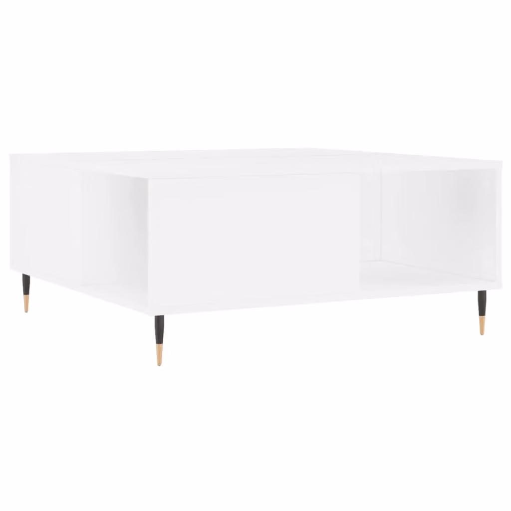 Berkfield Home Modern Square Coffee Table in White, W/D/H: 80 x 80 x 36.5 cm – 2