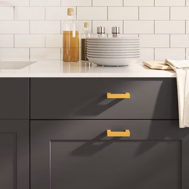 Berkfield Home Gold Stainless Steel Bar Cabinet Handles, 10 Pack, 64 mm – 1