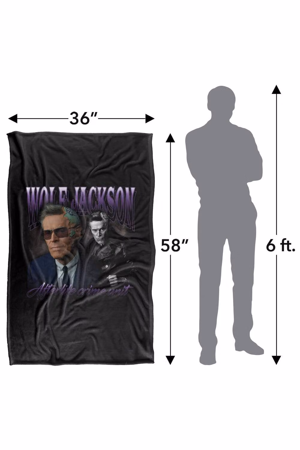 LOGOVISION Beetlejuice Beetlejuice Wolf Homage Super Soft Silky Touch Fleece Throw Blanket, Multicolour, W/D/H: 91 x 147 cm – 7