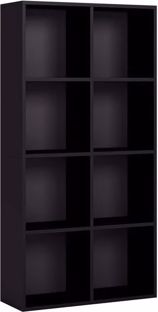 Vida Designs Modern Cube Storage Unit in Black, H 130.0 cm x W 66.0 cm x D 30.0 cm