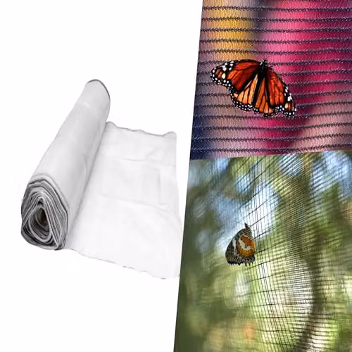 Pegdev White Butterfly Netting for Garden Protection, UV-Stabilised Insect Mesh for Vegetables and Plants, 40m – 2