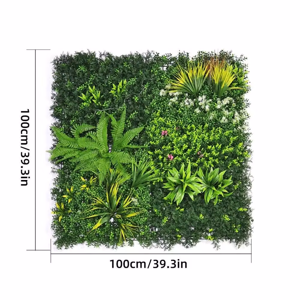 VOGREX Green Artificial Plant Wall Decor, W/H: 100 x 100 cm – 2