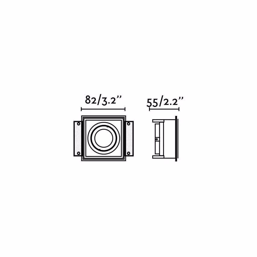Netlighting Hyde Black Tiltable Square Trimless Recessed Downlight GU10 – 2