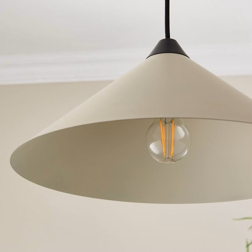 First Choice Lighting Fontana Ceiling Pendant Light, Beige and Black, Diameter: 40 cm – 2