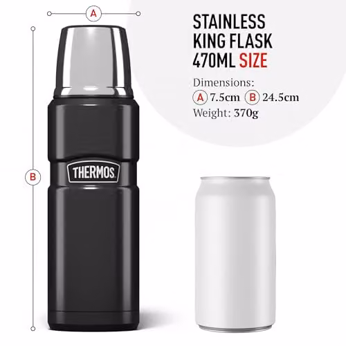 Thermos Stainless King Vacuum Insulated Flask, Blue, 470ml – 4