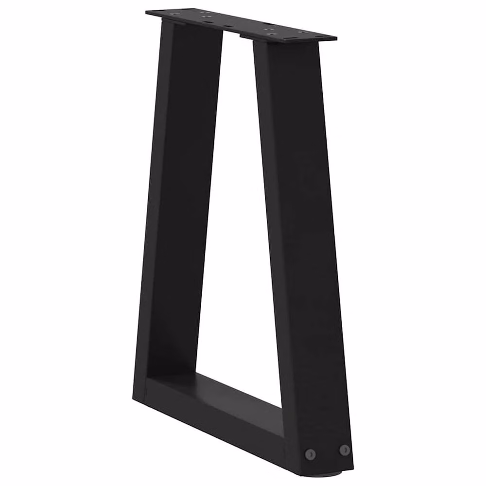 Berkfield Home Modern V-Shape Dining Table Legs, 2 Pieces, Black Steel, W/H: 38 x 42-43.3 cm – 3