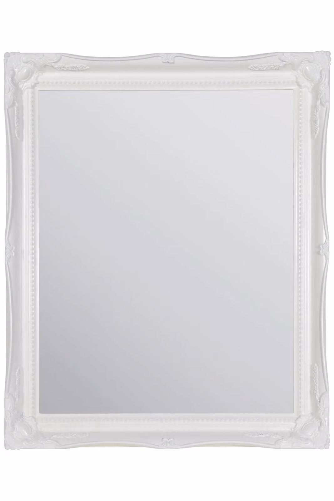 MirrorOutlet Fraser White Small Beaded Wall Mirror, W: 61 cm, H: 51 cm – 2