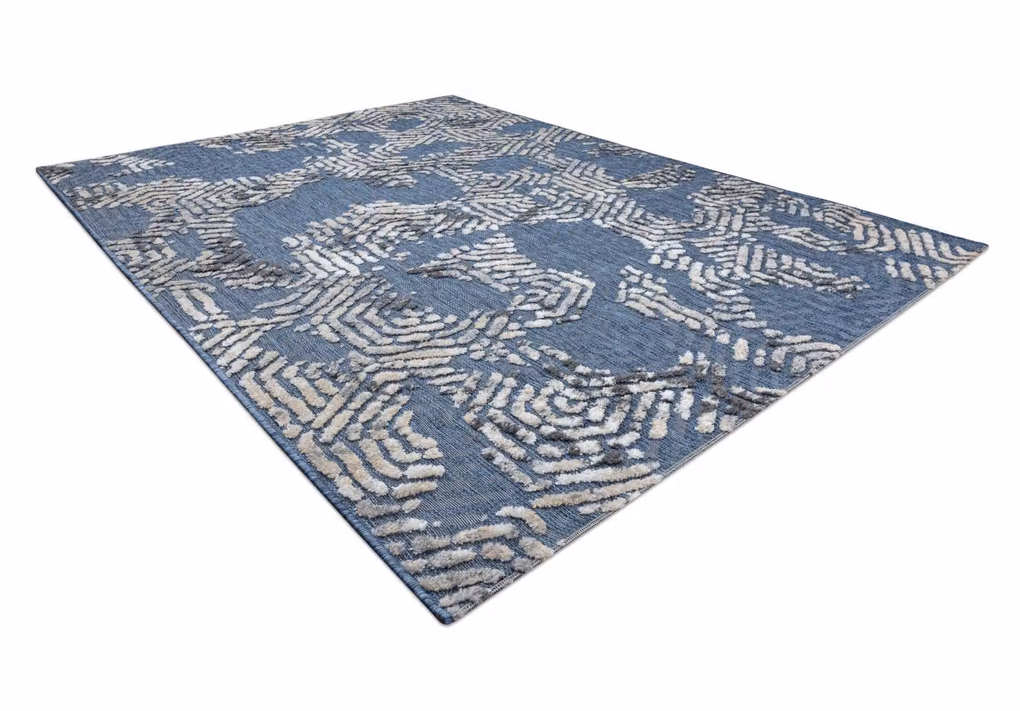 RugsX Sole Blue Abstract Flat Weave Rug, W: 120 cm, L: 170 cm – 2