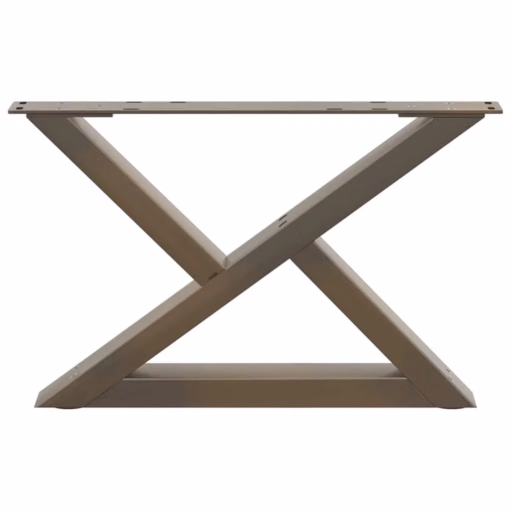 Berkfield Home Steel Coffee Table Legs, 2 Pieces, Brown, H: 50 cm, W: 30 cm – 3