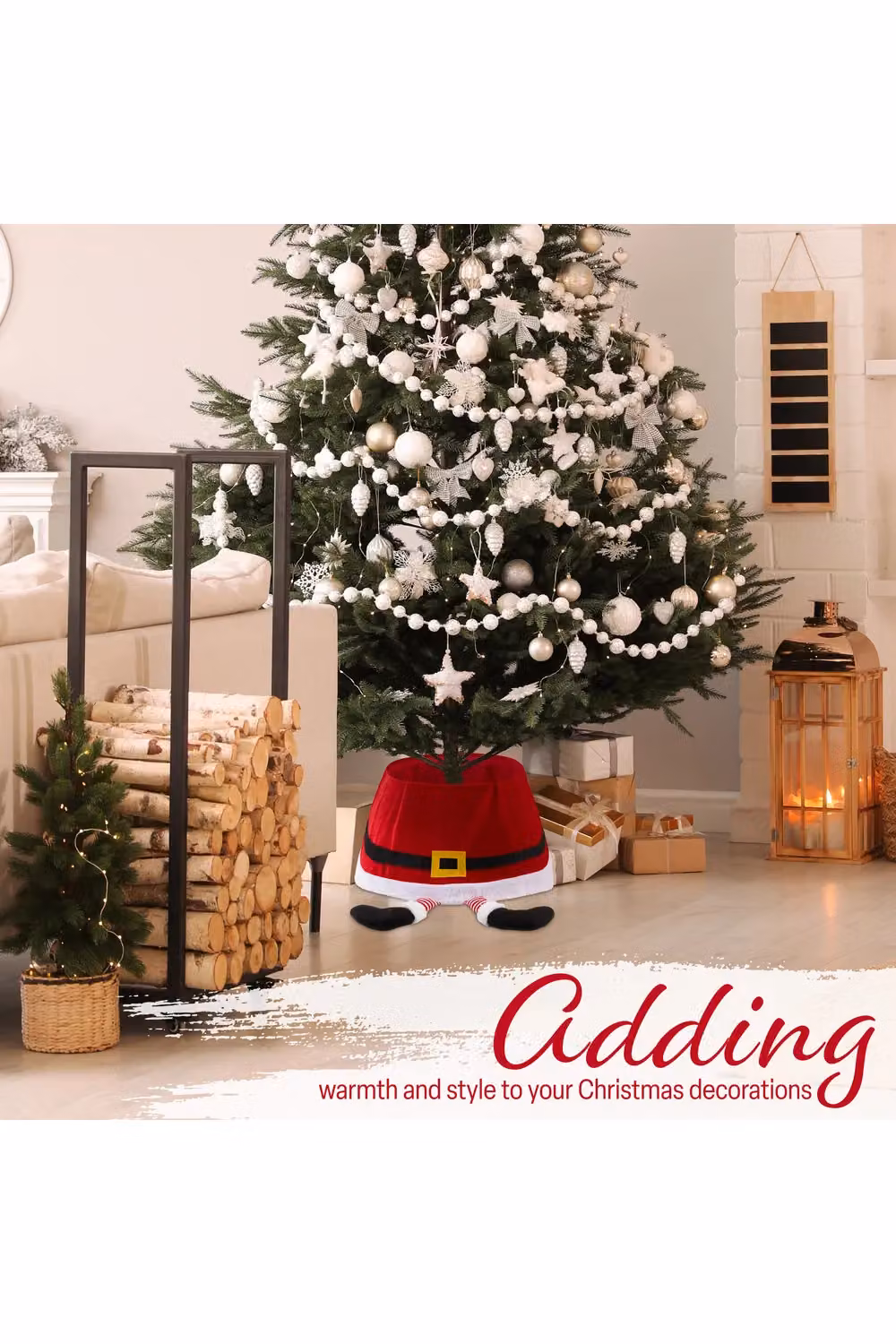 Deko Trends Christmas Tree Skirt in Red Santa and Multicolour – 9