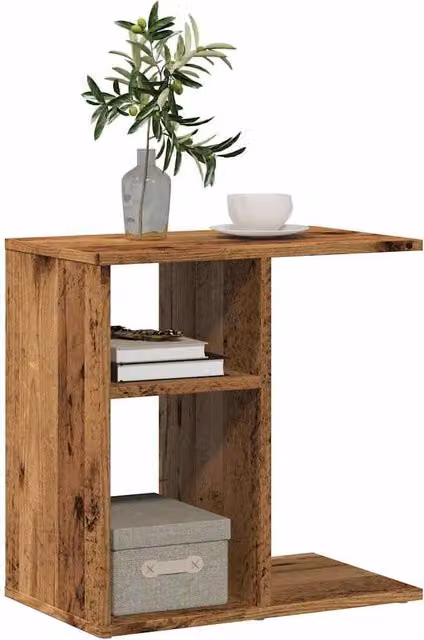 Berkfield Home Old Wood Side Table in Brown, W/D/H: 50 x 30 x 50 cm