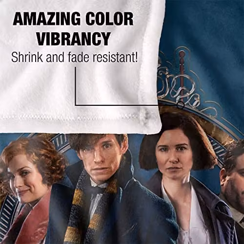 Warner Bros. Fantastic Beasts Where To Find Them Super Soft Silky Feel Fleece Blanket, Multicolour – 3