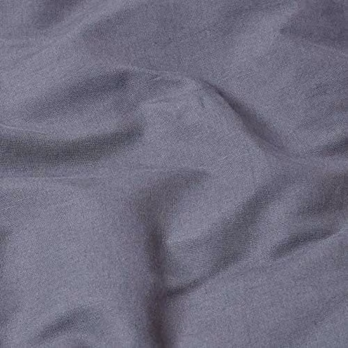 Homescapes Luxury Linen and Combed Cotton Blend Pillowcase, Dark Grey, King Size – 3