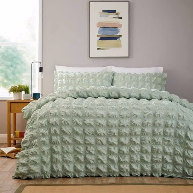 New Edge Blinds Soho Duvet Cover in Green, 180 x 200 cm