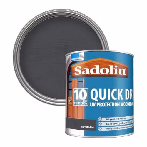 Sadolin Quick Dry UV Protection Woodstain in Grey Shadow, 1L