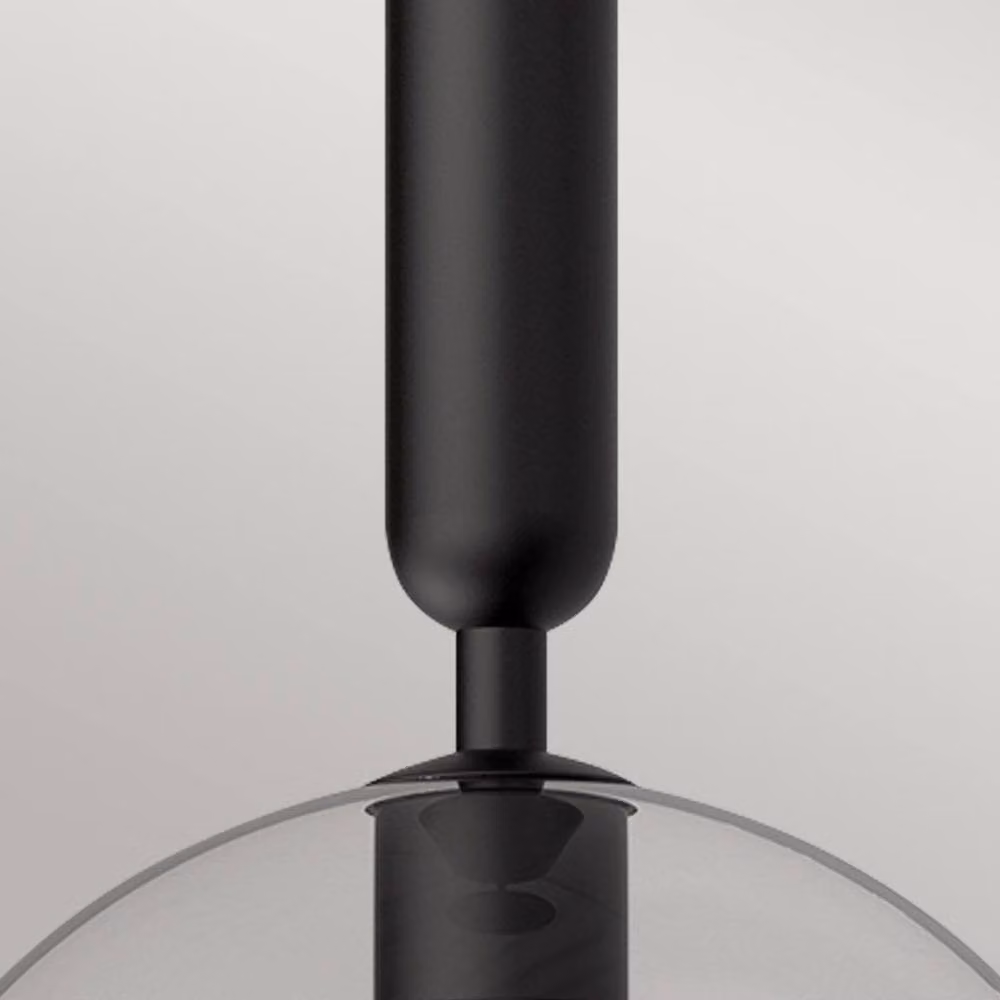 Netlighting Alora Mood Jude Dome Pendant Light in Matt Black with Transparent Glass and E27 Socket – 3