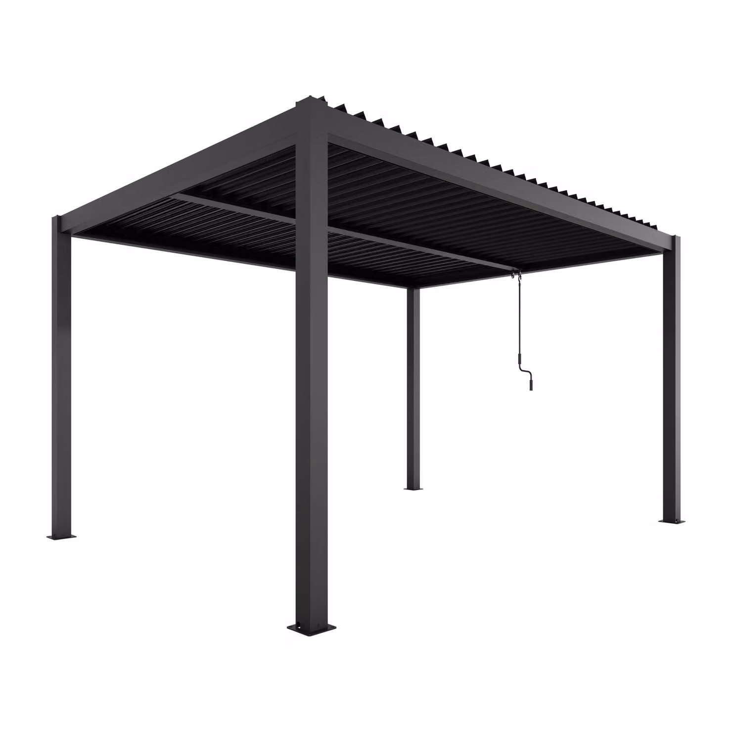 Agadon Aluminium Pergola Shading System in Anthracite Grey, W/D/H: 389.0 x 290.0 x 230.6 cm – 2
