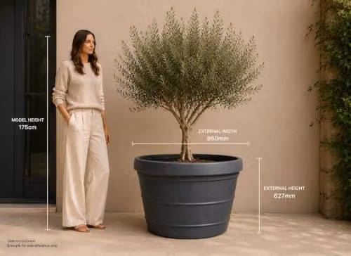 Trifibre Classic Roto Moulded Planter, Grey, 86cm – 2
