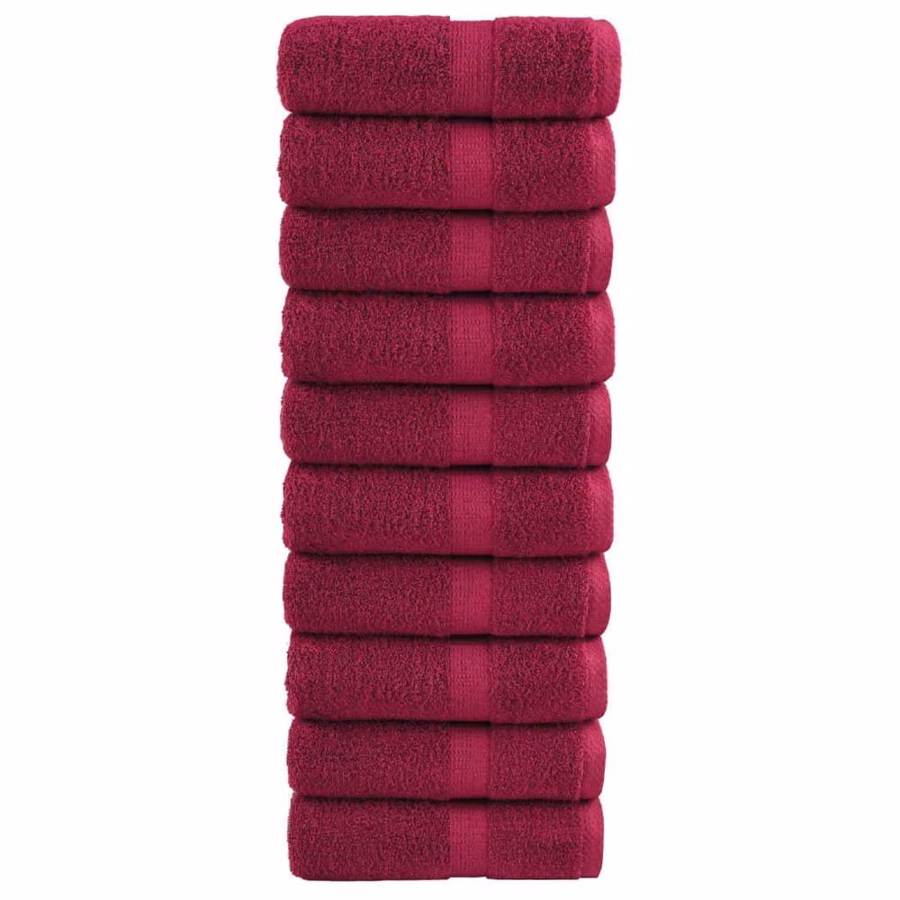 Berkfield Home SOLUND Premium Soap Towels, Bordeaux Red, 10 Pack, W/D: 30 x 30 cm, 600gsm – 2