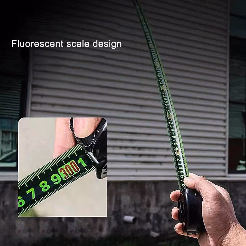 Havendro 10m Fluorescent Steel Tape Measure with Self-lock, Black – 3