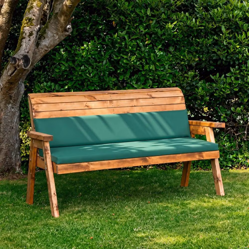 Samuel Alexander Charles Taylor 3 Seater Bench Back Cushion in Green – 4