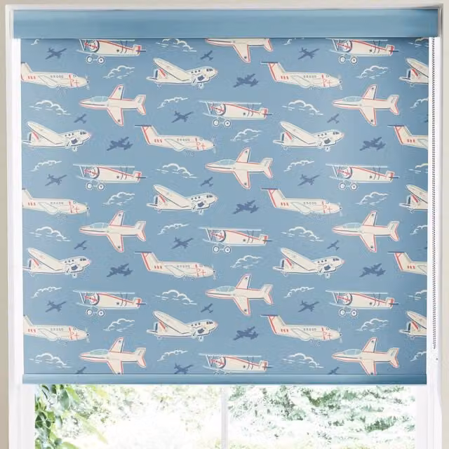 Cath Kidston In The Sky Made to Measure Blue Graphic Vehicle Roller Blind